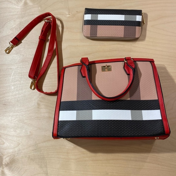 Handbag with Matching Wallet and Shoulder Strap (BX) - Picture 12 of 13